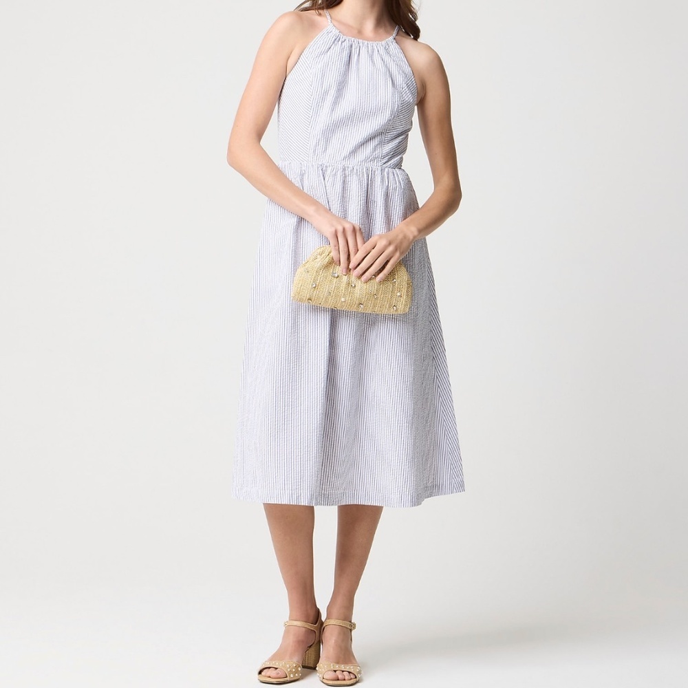 NWT | J Crew Factory Strappy seersucker dress | Sz 6 or 12